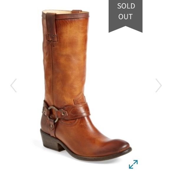 Frye carson harness western mid calf riding boot size 9.5 EUC - Picture 2 of 8